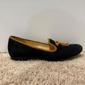 Cole Haan Suede Loafers Black & Brown Slip On Dress Shoes‎ Size 7B